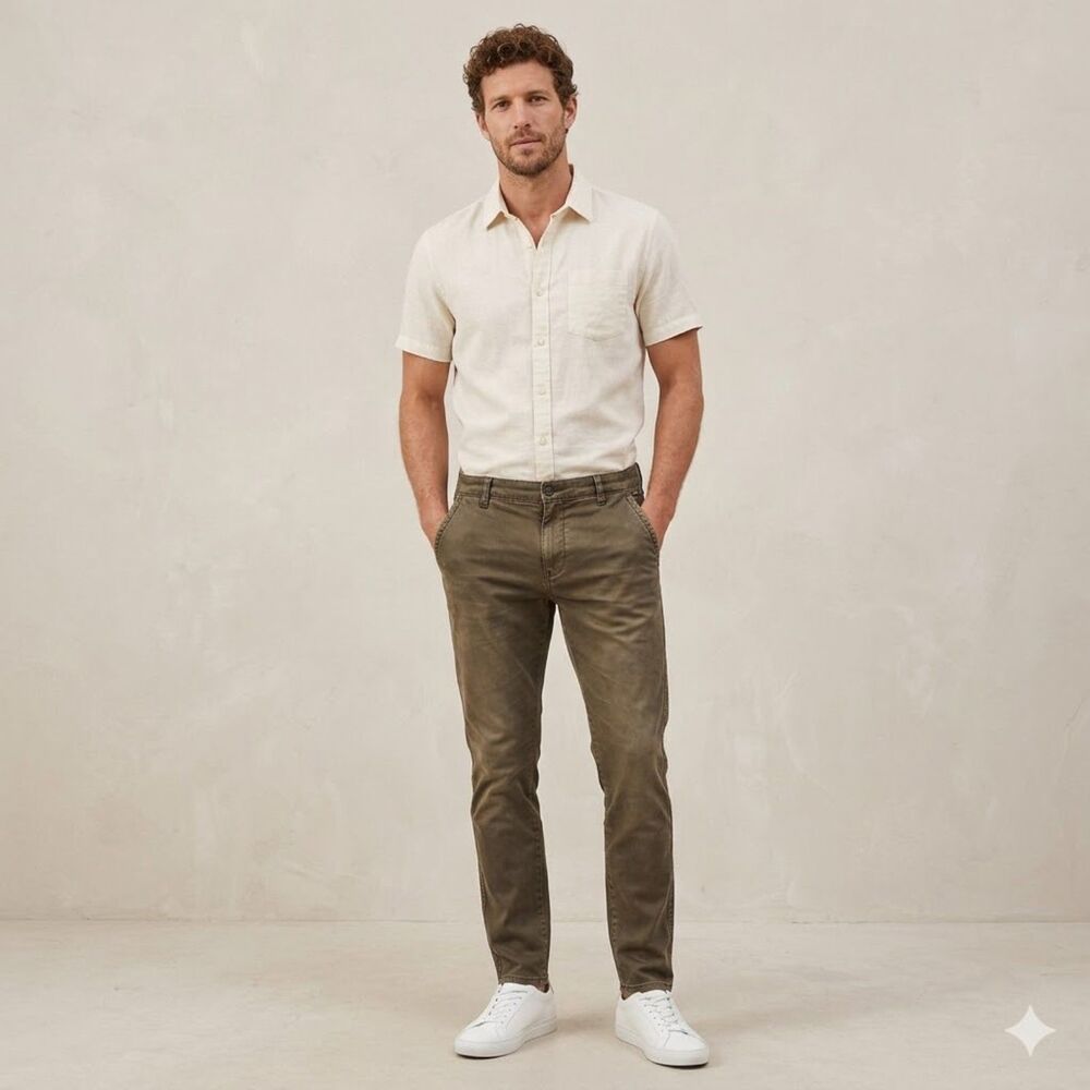Industrie Brown Casual Chino Cotton Pants 30 x 32 Work Casual